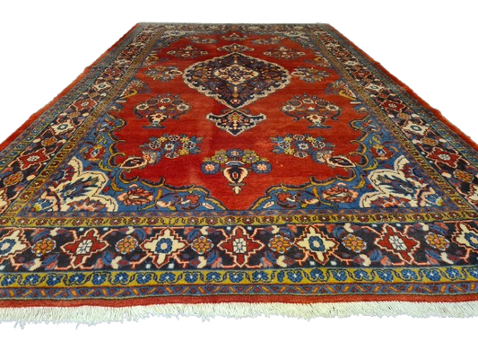 Perser Teppich Orientteppich Täbris handgeknüpft fein antik 342x213cm