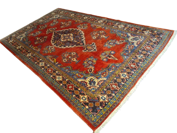 Perser Teppich Orientteppich Täbris handgeknüpft fein antik 342x213cm