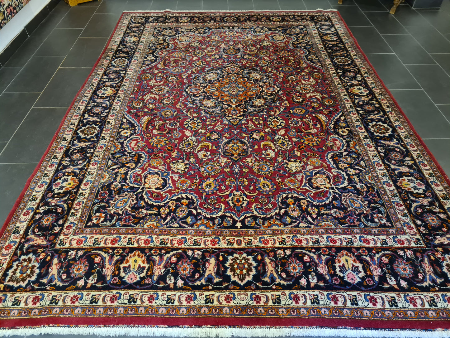 Perser Teppich Orientteppich Perserteppich Meshad handgeknüpft fein 344x249cm