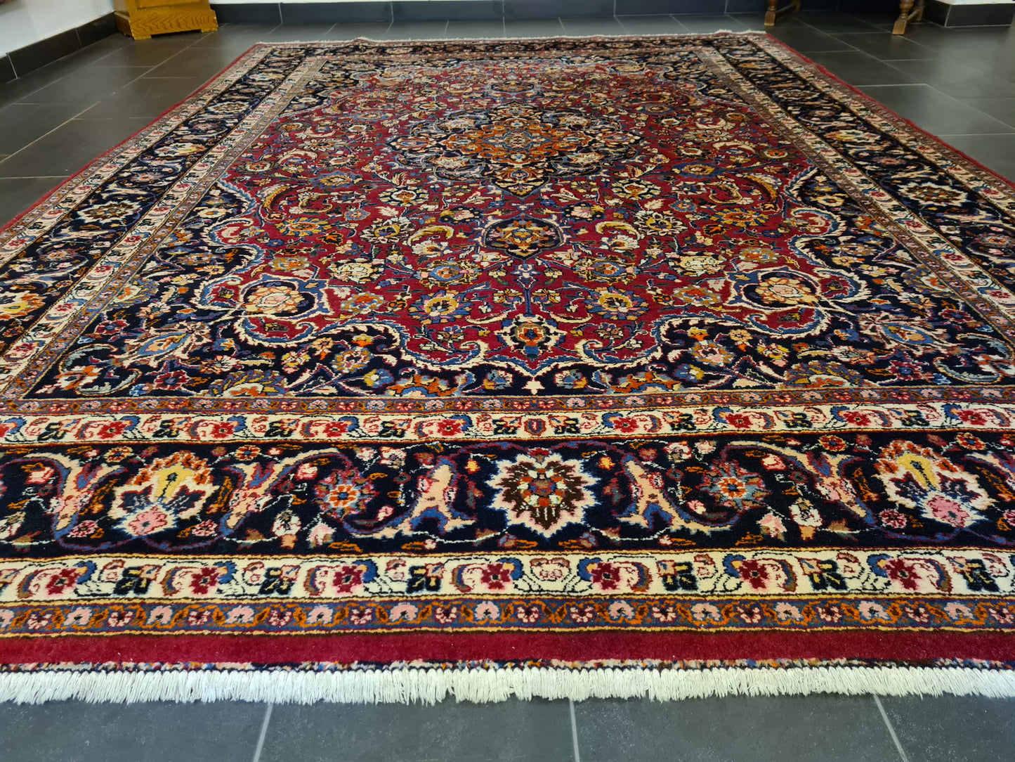 Perser Teppich Orientteppich Perserteppich Meshad handgeknüpft fein 344x249cm