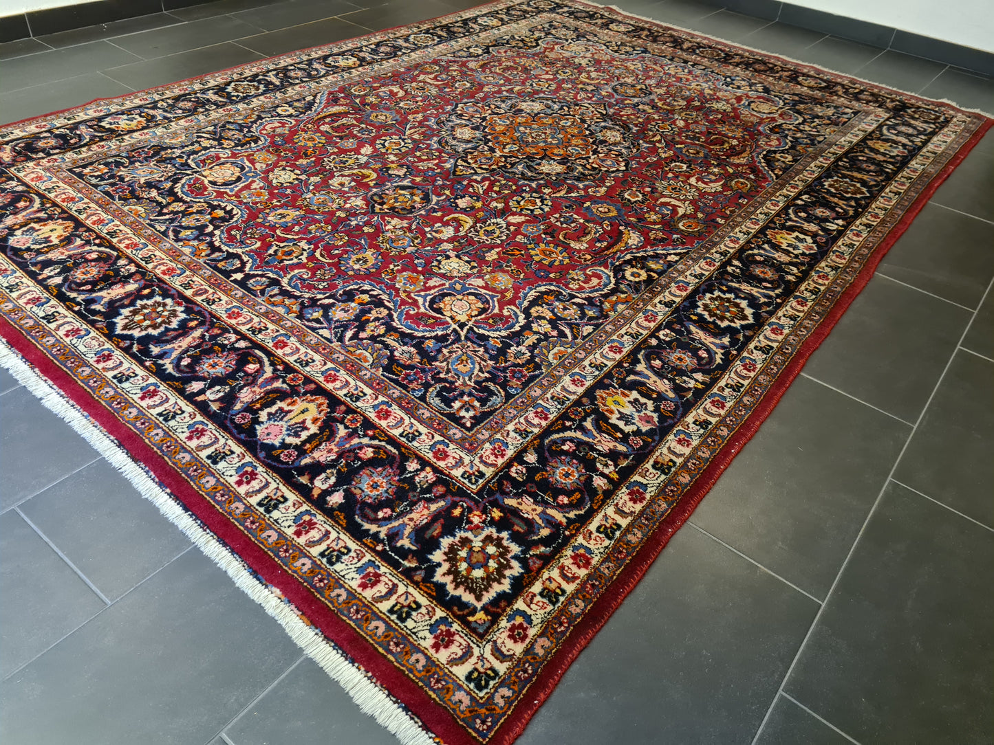 Perser Teppich Orientteppich Perserteppich Meshad handgeknüpft fein 344x249cm