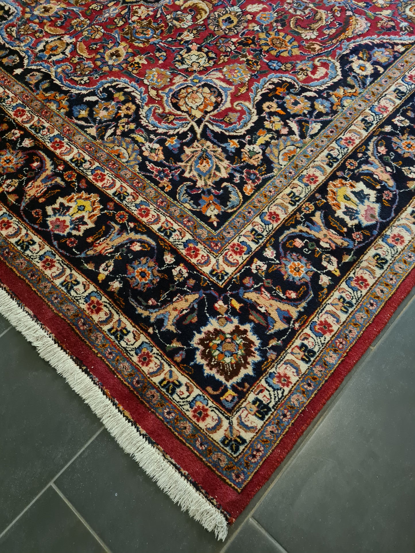 Perser Teppich Orientteppich Perserteppich Meshad handgeknüpft fein 344x249cm