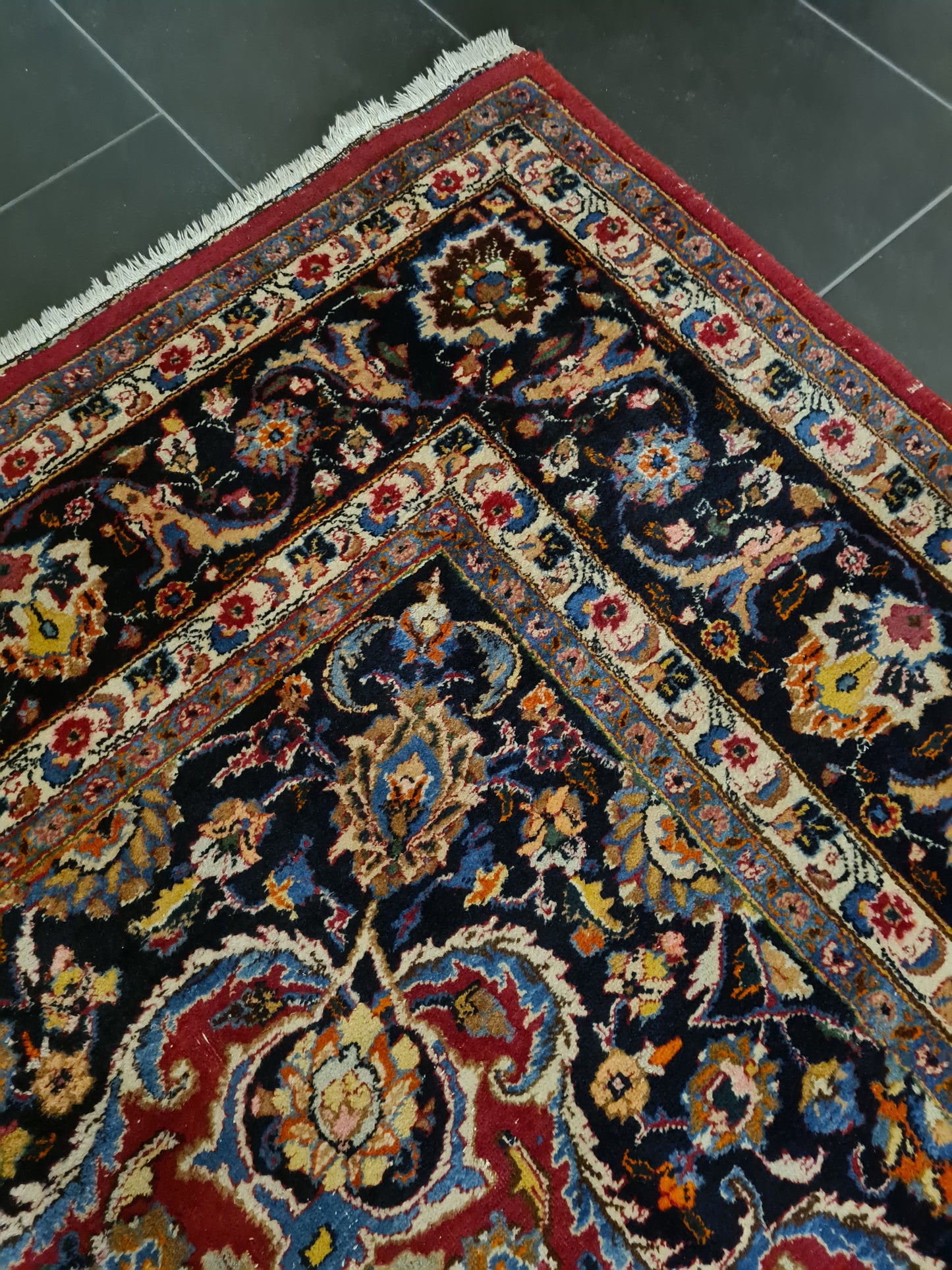 Perser Teppich Orientteppich Perserteppich Meshad handgeknüpft fein 344x249cm