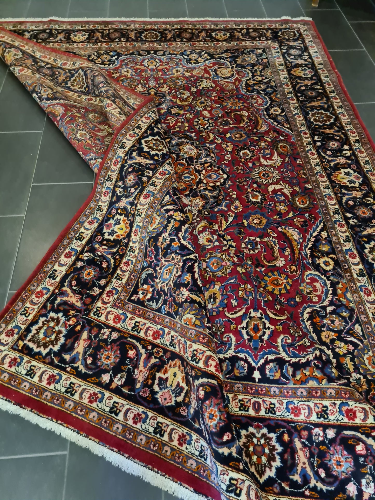 Perser Teppich Orientteppich Perserteppich Meshad handgeknüpft fein 344x249cm