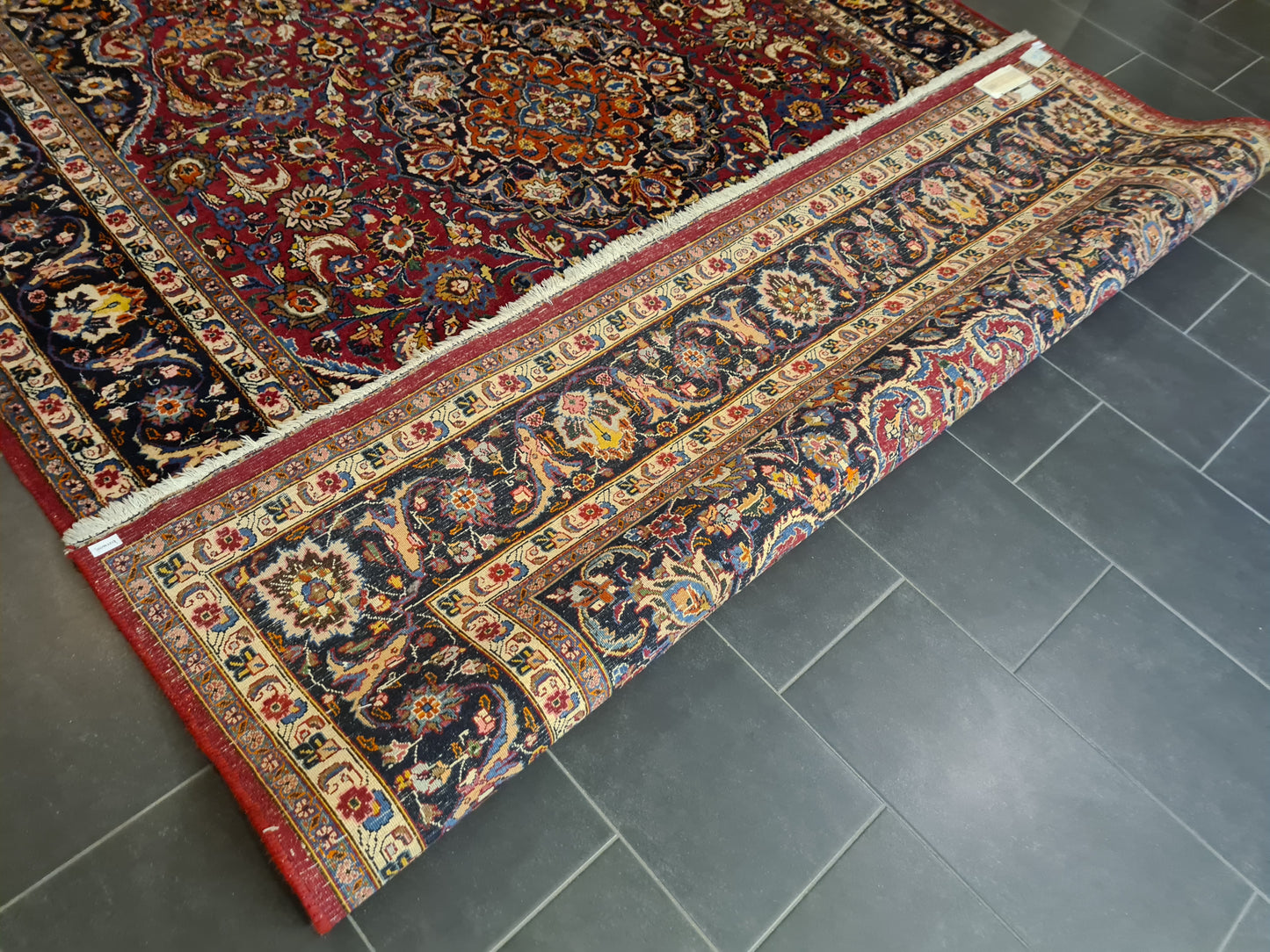 Perser Teppich Orientteppich Perserteppich Meshad handgeknüpft fein 344x249cm