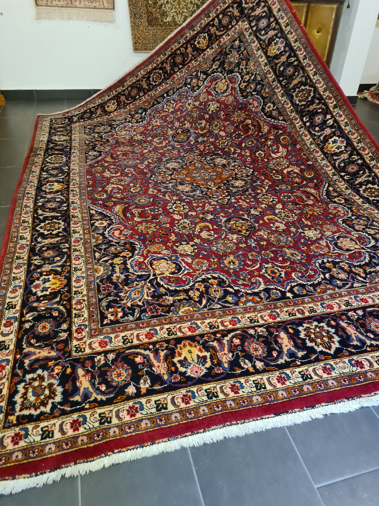 Perser Teppich Orientteppich Perserteppich Meshad handgeknüpft fein 344x249cm