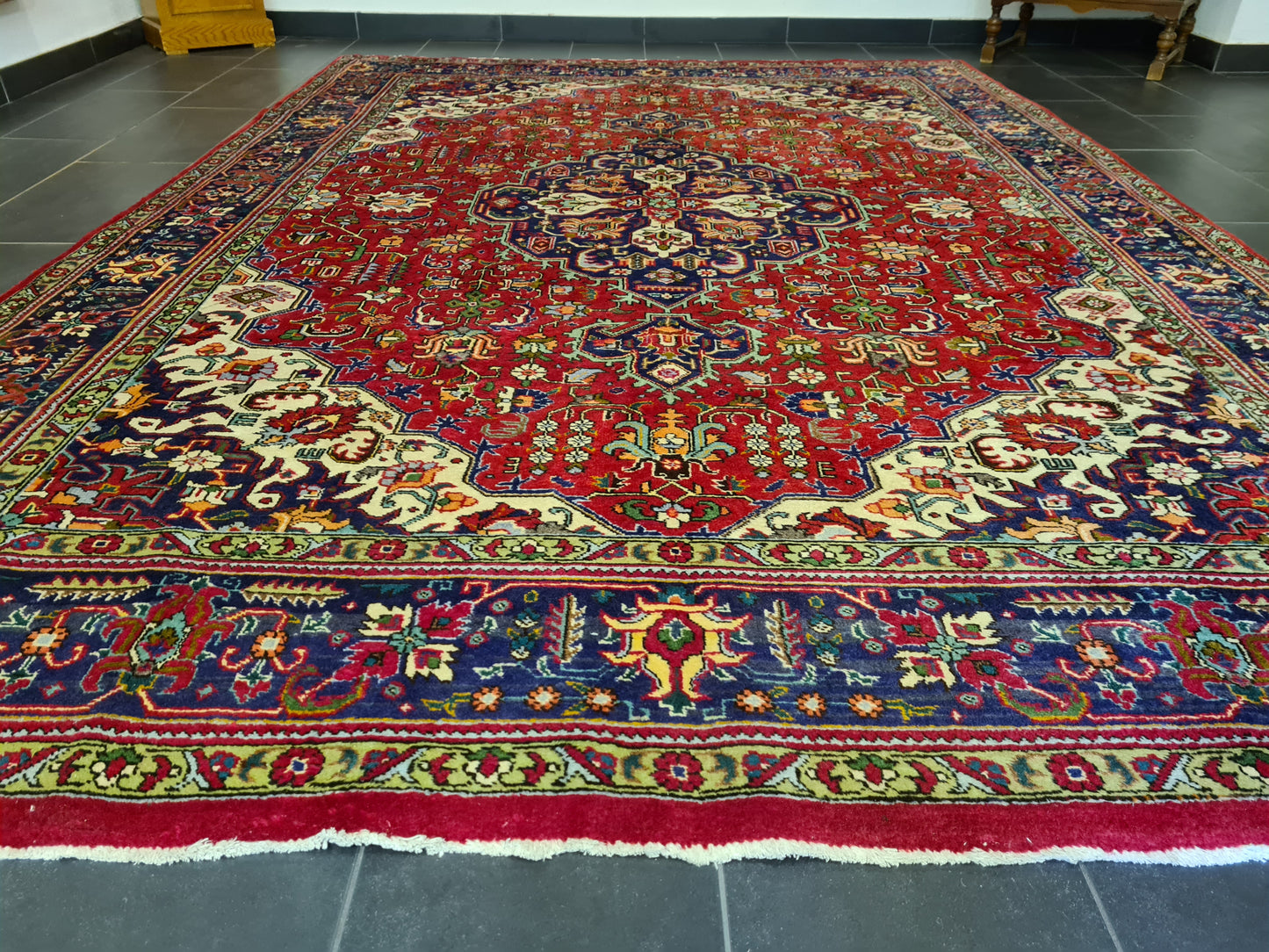 Orientteppich Täbris Teppich antik fein handgeknüpft 346x243cm