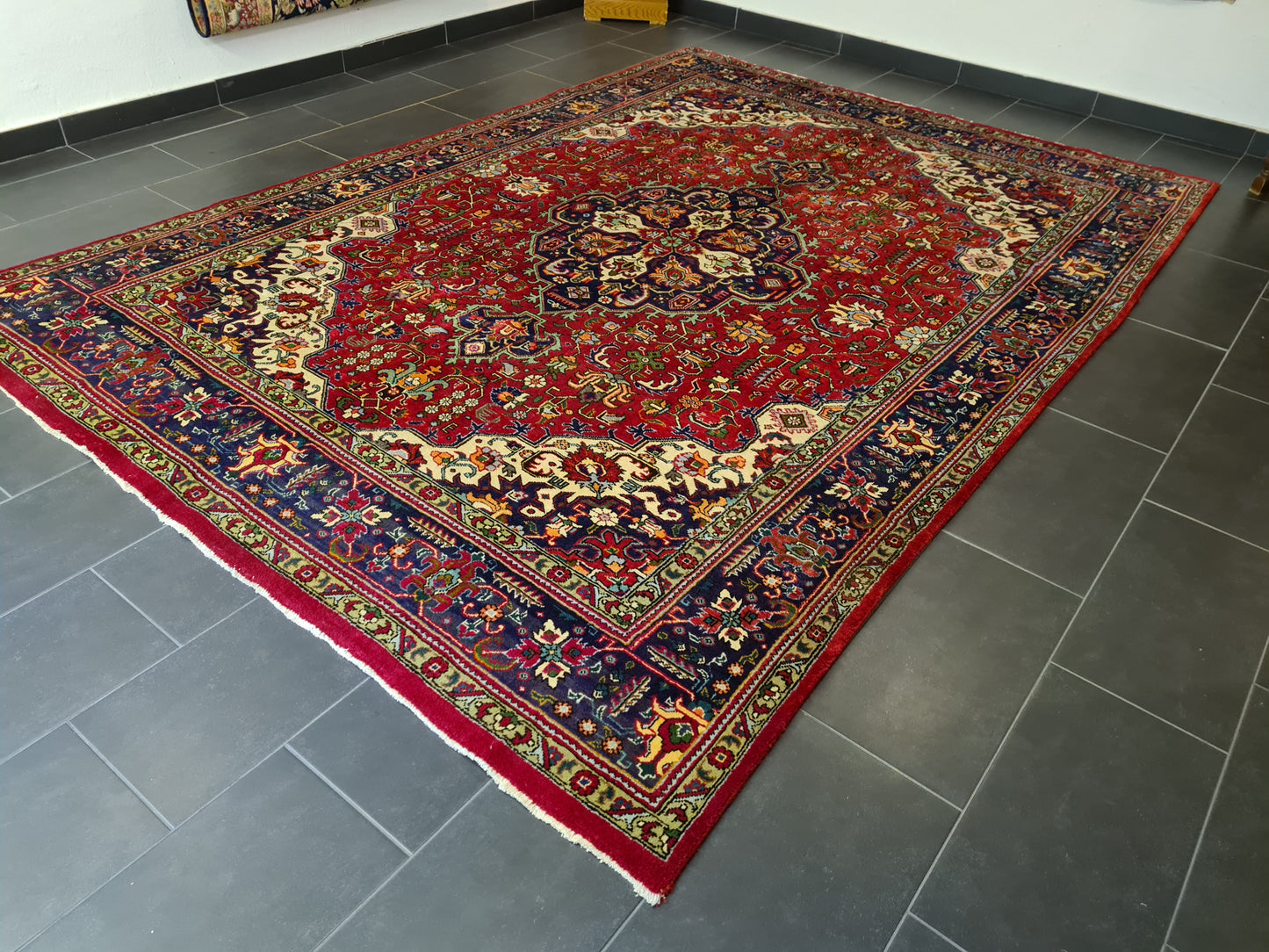 Orientteppich Täbris Teppich antik fein handgeknüpft 346x243cm