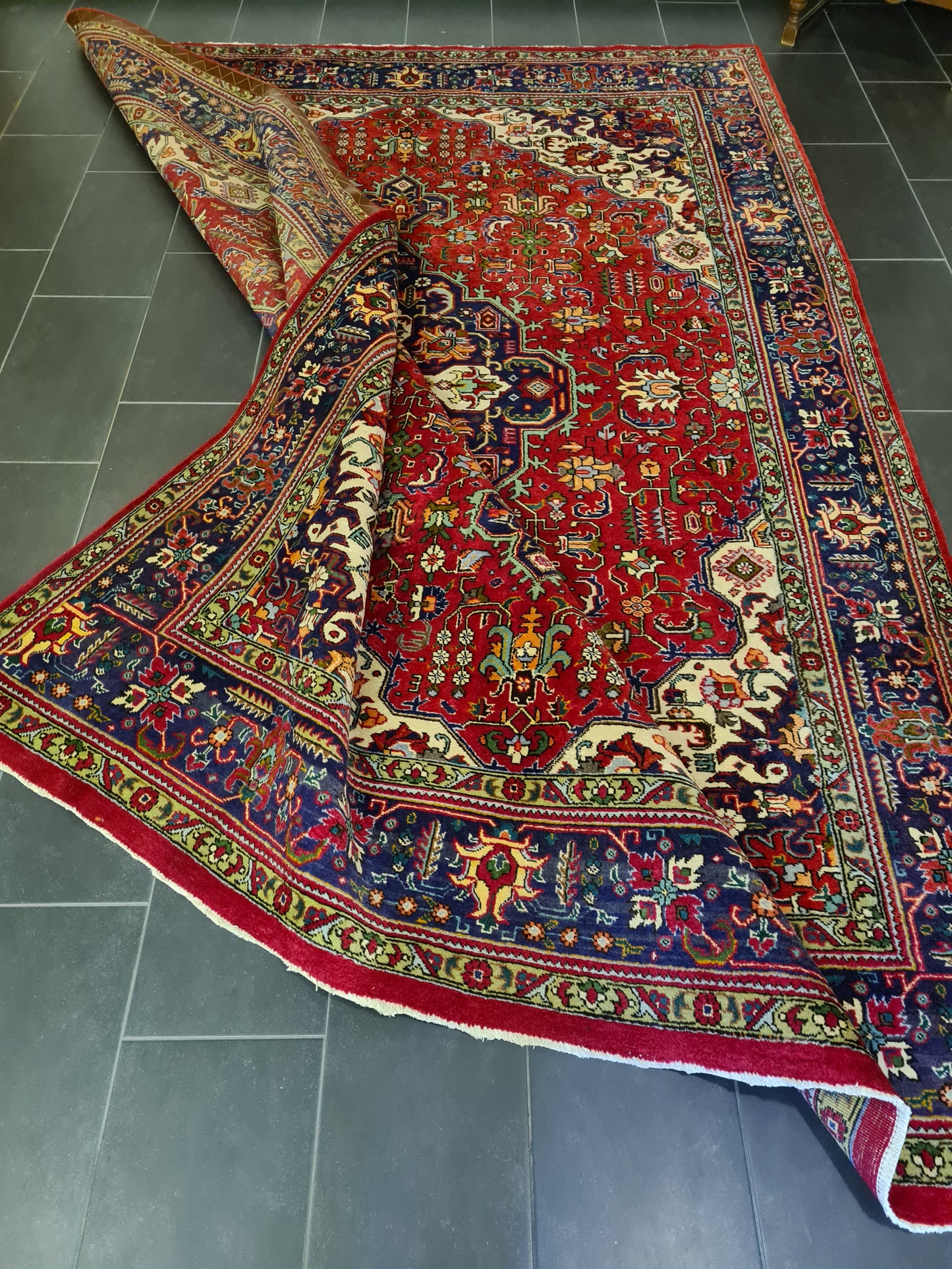 Orientteppich Täbris Teppich antik fein handgeknüpft 346x243cm