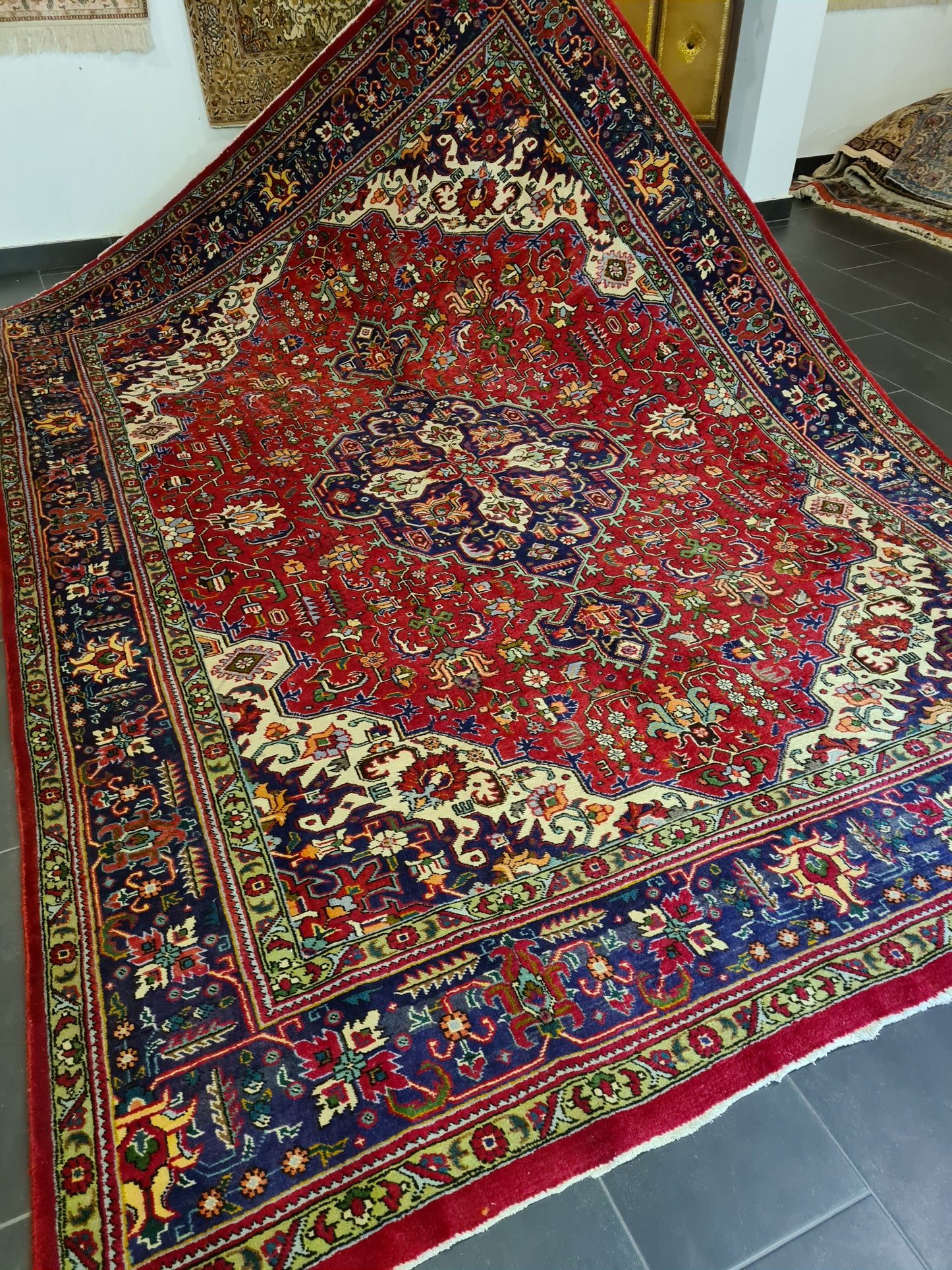 Orientteppich Täbris Teppich antik fein handgeknüpft 346x243cm