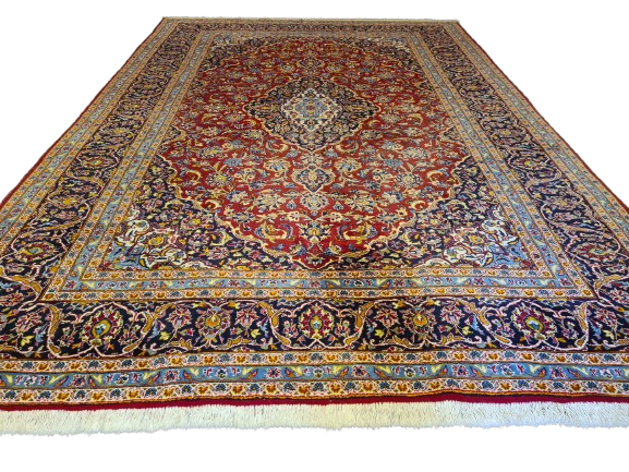 Perserteppich Keshan Teppich Orientteppich handgeknüpft fein 364x250cm