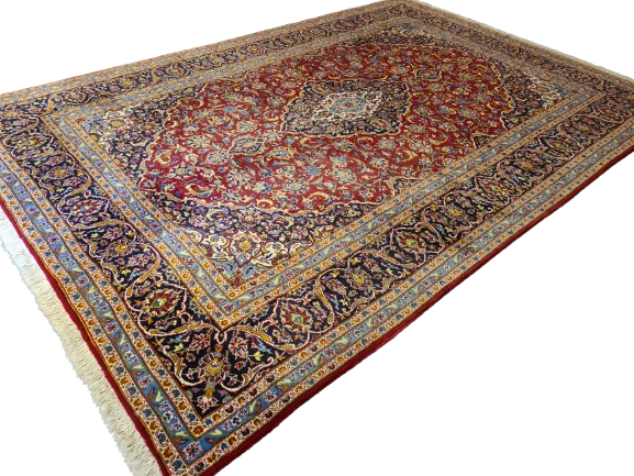 Perserteppich Keshan Teppich Orientteppich handgeknüpft fein 364x250cm