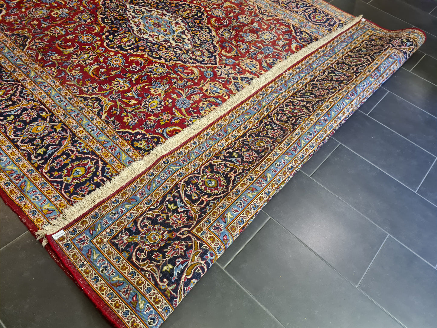 Perserteppich Keshan Teppich Orientteppich handgeknüpft fein 364x250cm