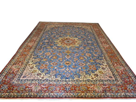 Perserteppich Orientteppich Handgeknüpfter Isfahan Palast Teppich 415x300cm