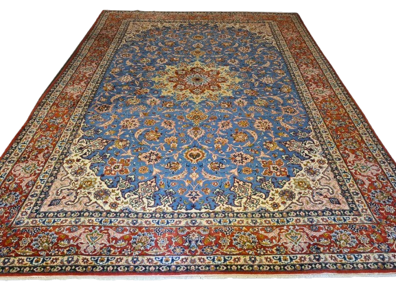 Perserteppich Orientteppich Handgeknüpfter Isfahan Palast Teppich 415x300cm