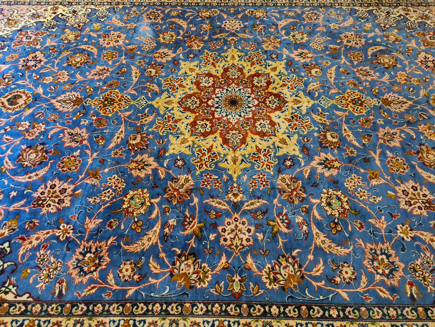 Perserteppich Orientteppich Handgeknüpfter Isfahan Palast Teppich 415x300cm