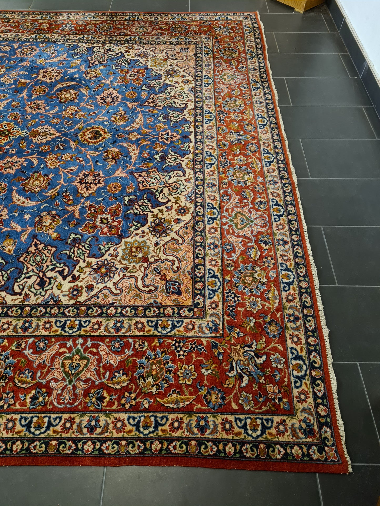 Perserteppich Orientteppich Handgeknüpfter Isfahan Palast Teppich 415x300cm