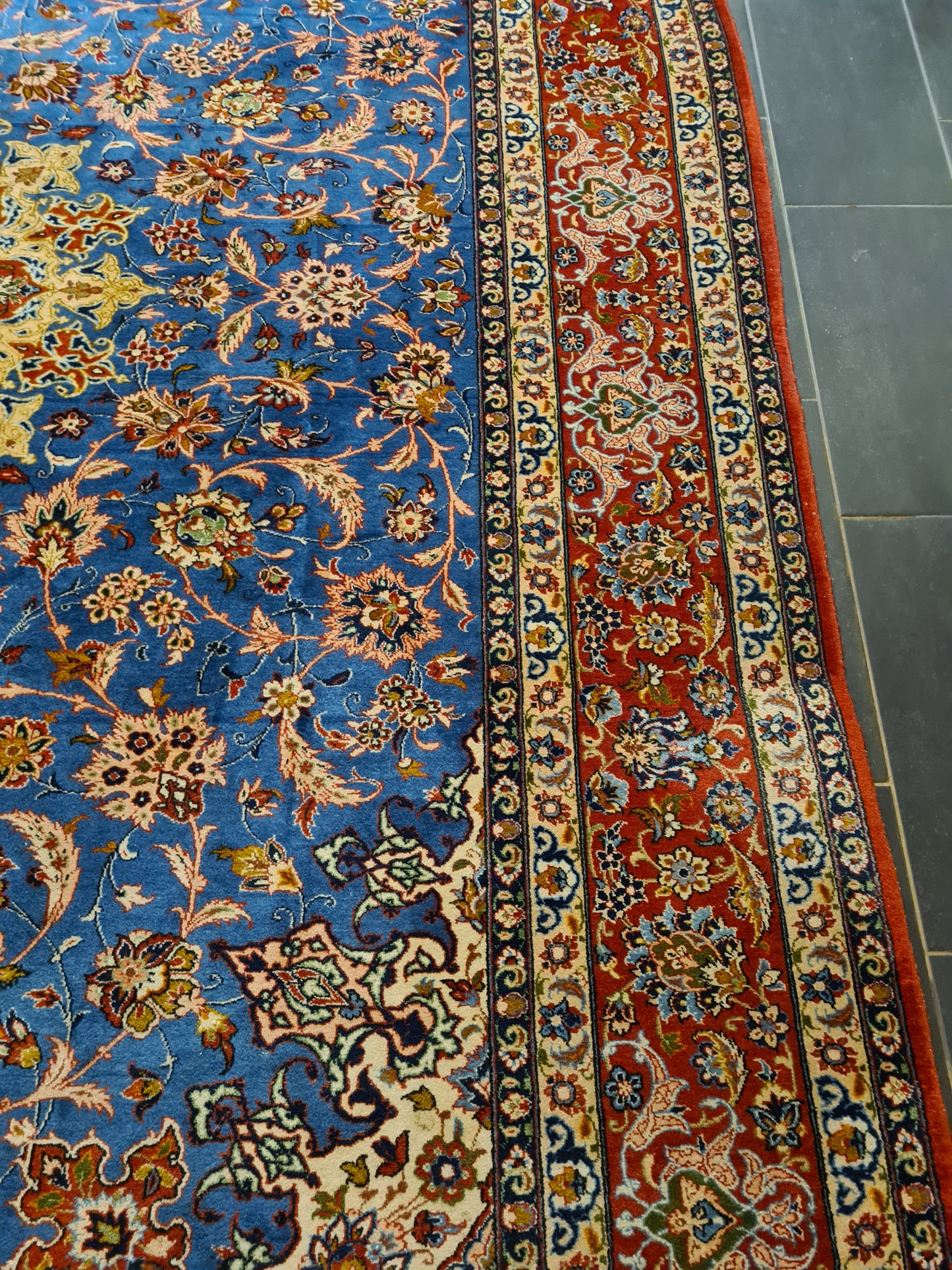 Perserteppich Orientteppich Handgeknüpfter Isfahan Palast Teppich 415x300cm