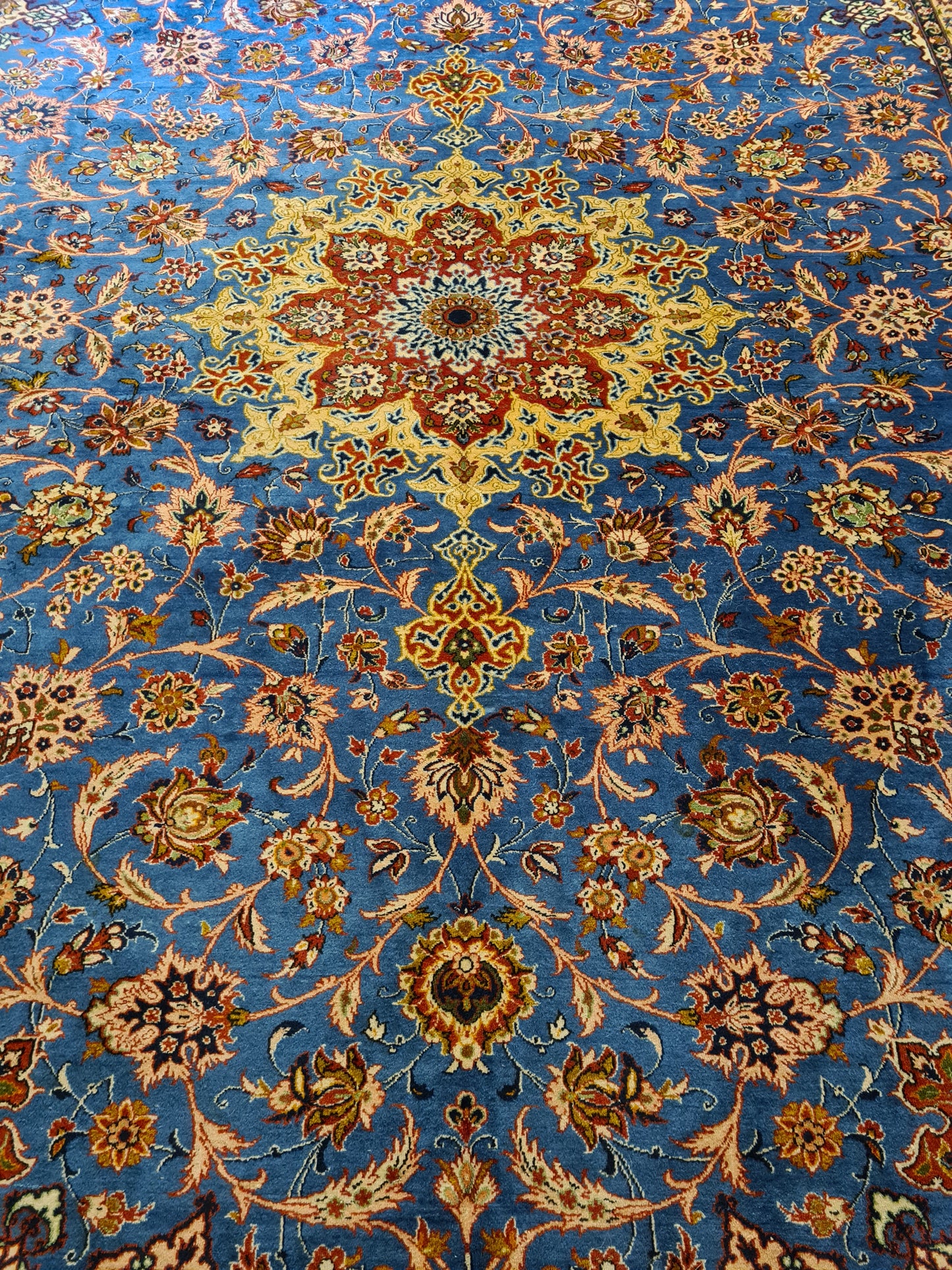 Perserteppich Orientteppich Handgeknüpfter Isfahan Palast Teppich 415x300cm