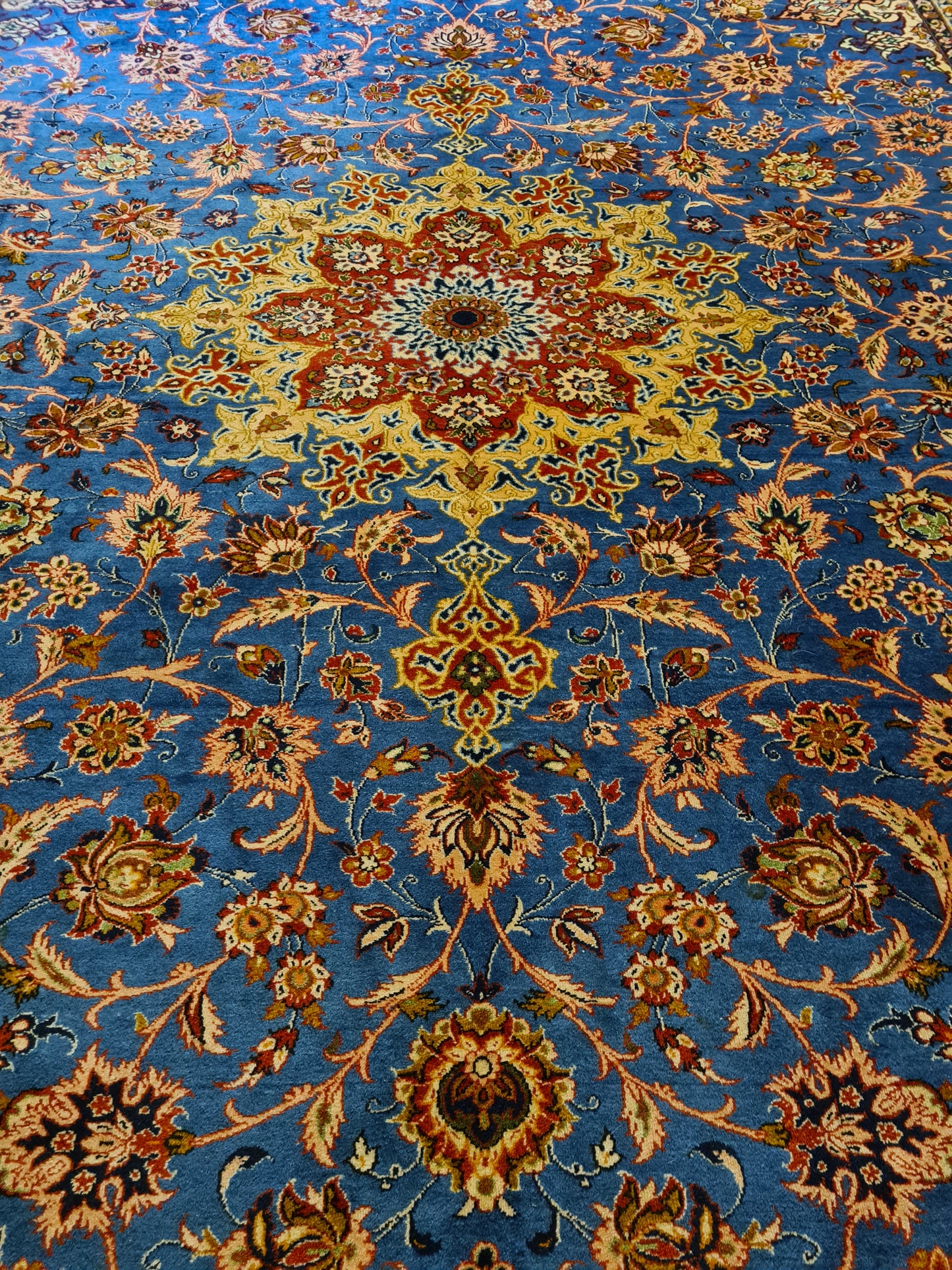 Perserteppich Orientteppich Handgeknüpfter Isfahan Palast Teppich 415x300cm