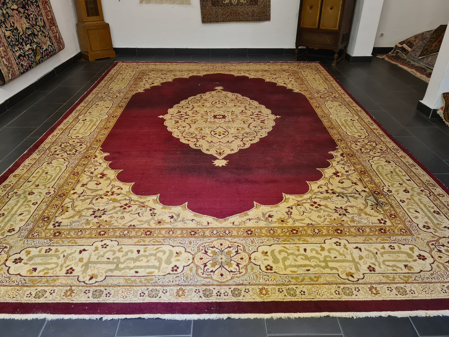 Handgeknüpfter Teppich Orientteppich Täbris 427x302cm