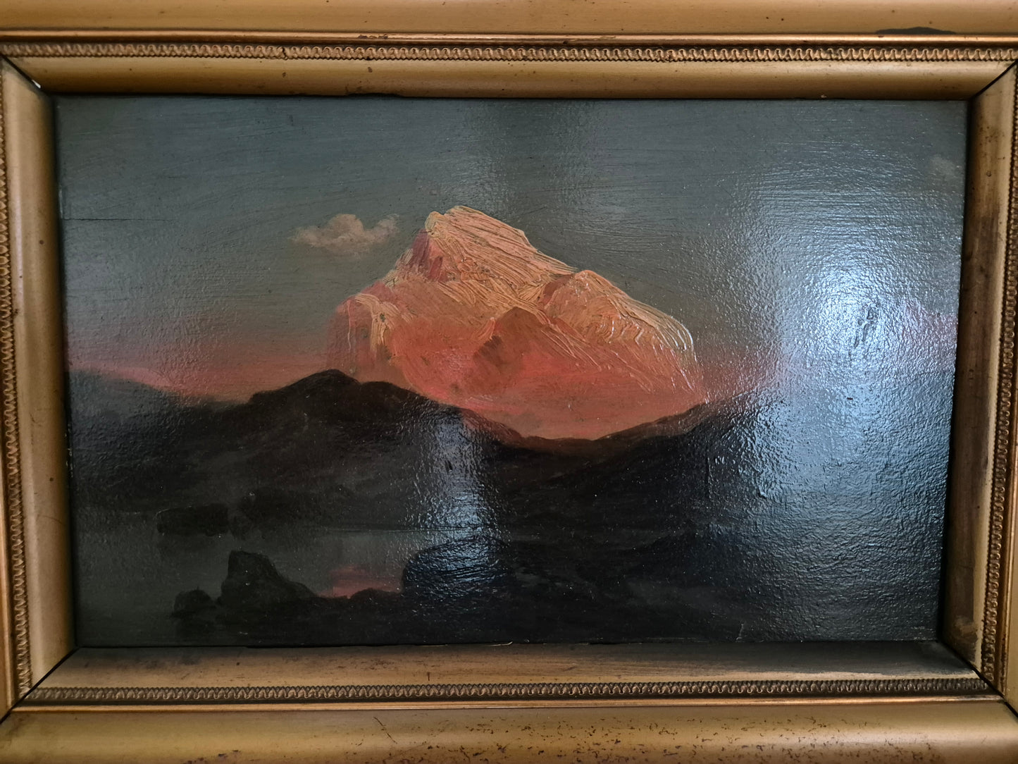 Ölgemälde Berglandschaft Europäische Schule 20. Jhrd. 53x40 cm