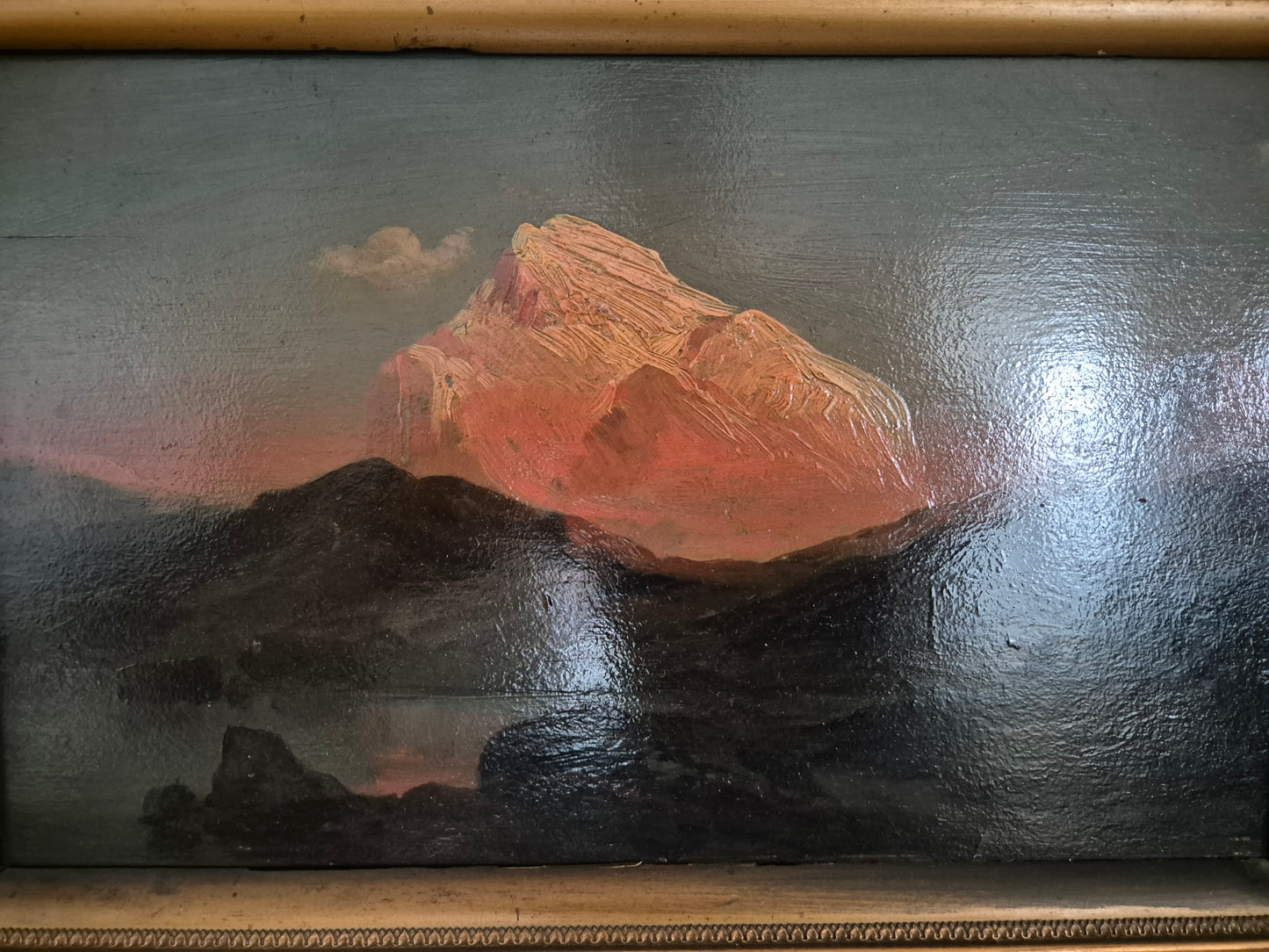 Ölgemälde Berglandschaft Europäische Schule 20. Jhrd. 53x40 cm