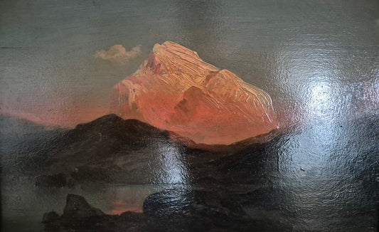 Umkreis Carl Rottmann (1798–1850) Landschaft mit Berg im Abendrot