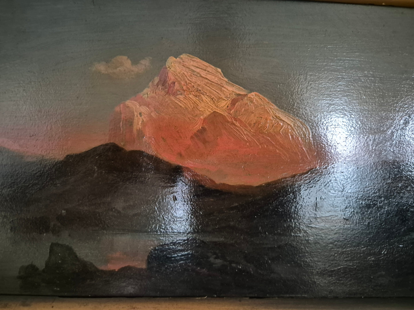 Ölgemälde Berglandschaft Europäische Schule 20. Jhrd. 53x40 cm