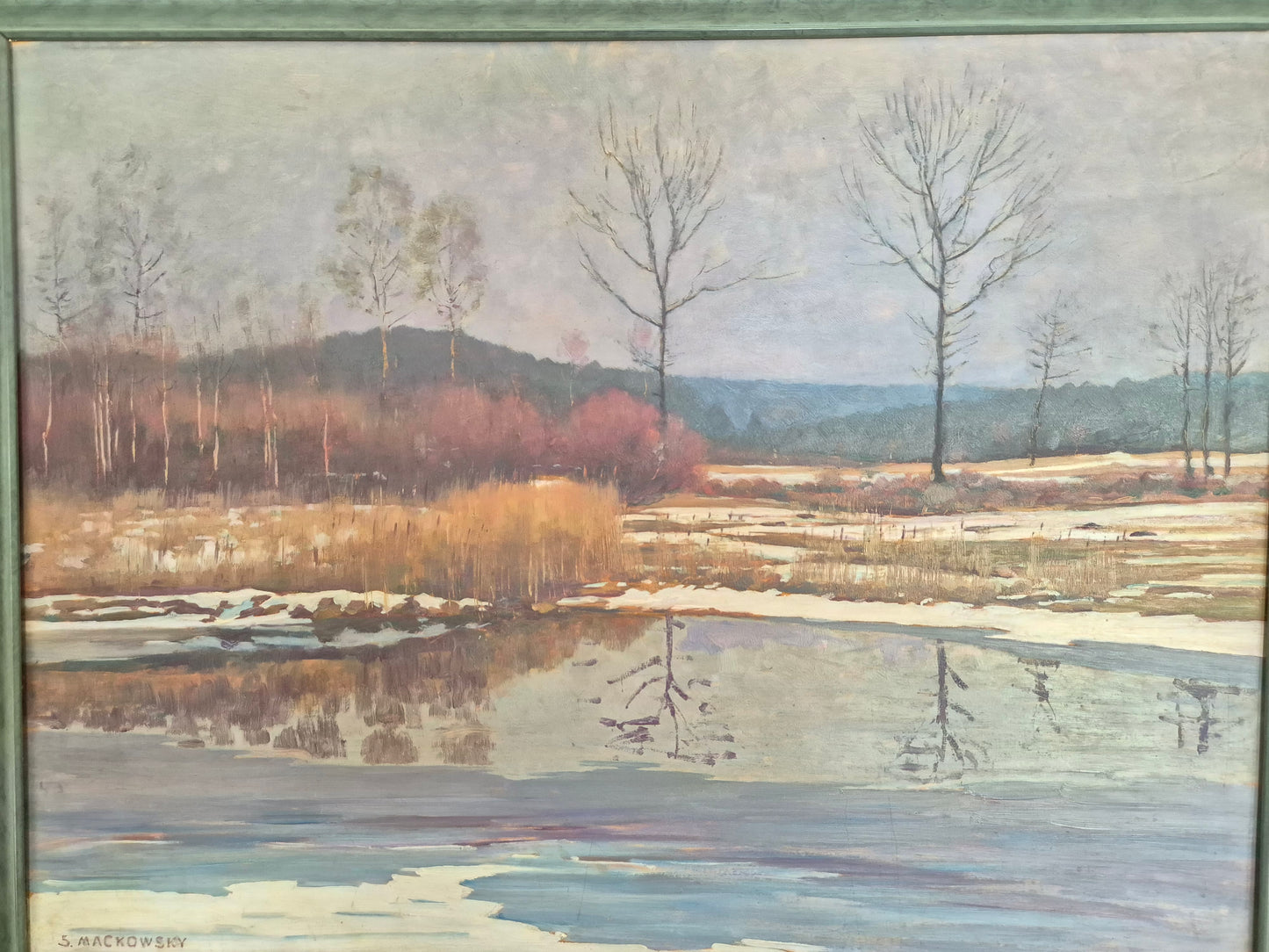 Ölgemälde Gemälde Siegfried Mackowsky (1878-1941) Winterlandschaft