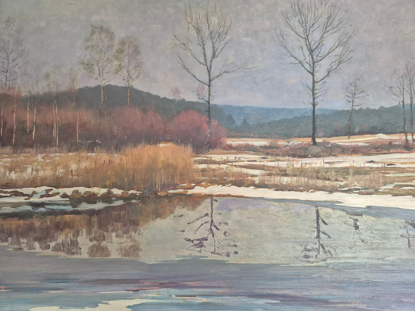 Ölgemälde Gemälde Siegfried Mackowsky (1878-1941) Winterlandschaft