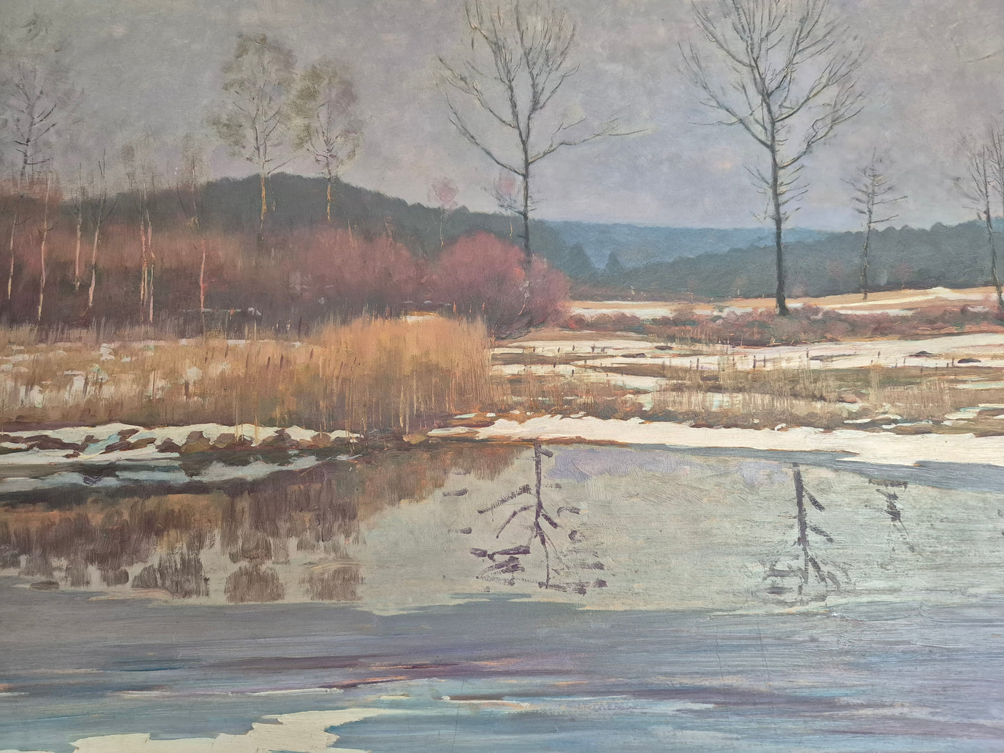 Ölgemälde Gemälde Siegfried Mackowsky (1878-1941) Winterlandschaft