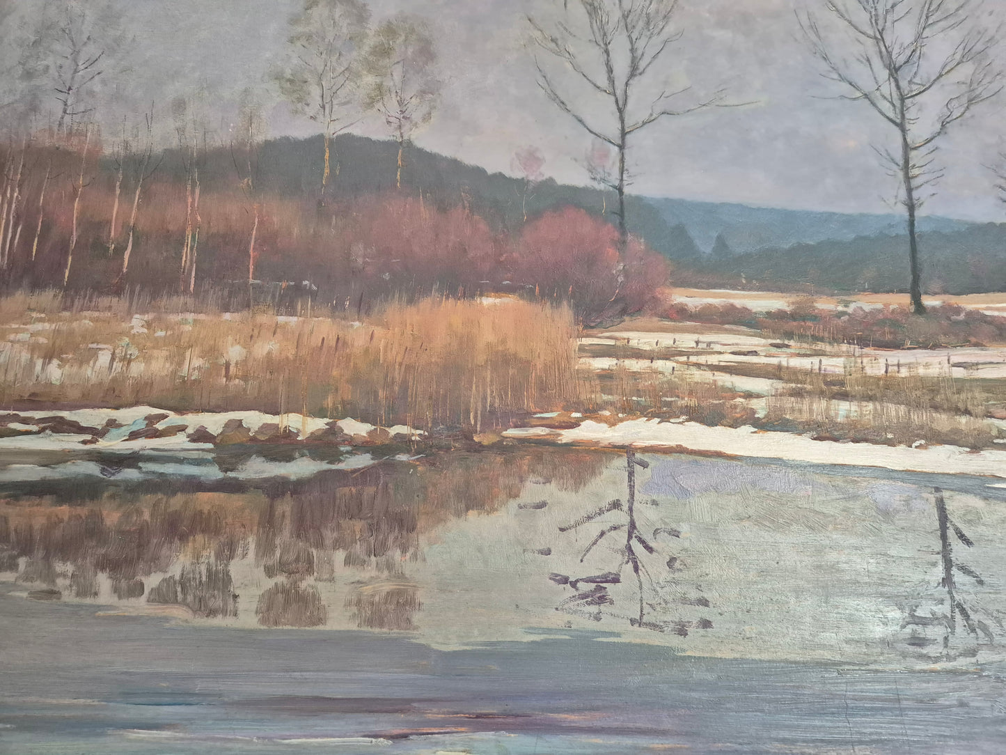 Ölgemälde Gemälde Siegfried Mackowsky (1878-1941) Winterlandschaft