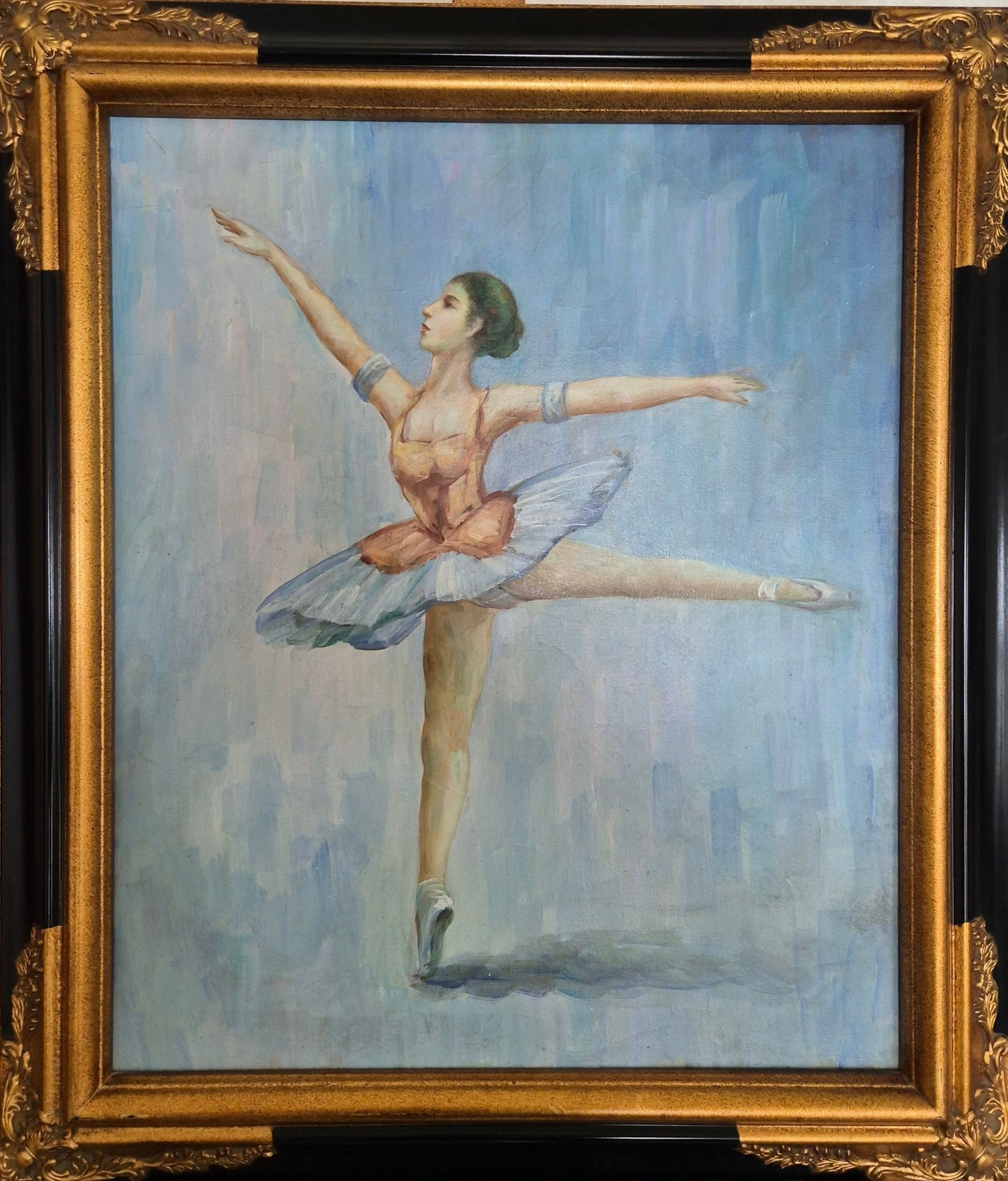 Ölgemälde Ballettmädchen Münchner Malerschule (XX) 65 x 75 cm