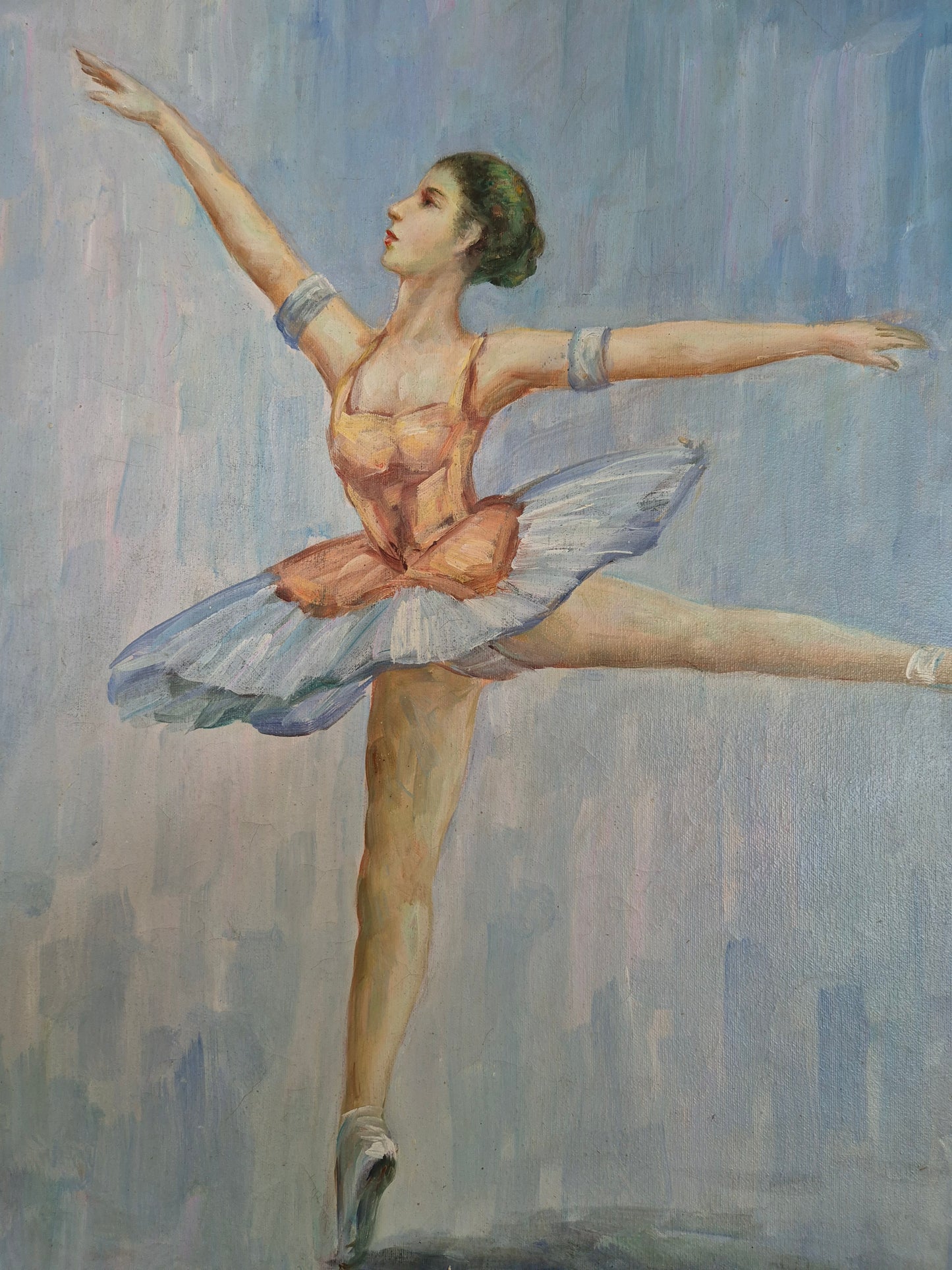 Ölgemälde Ballettmädchen Münchner Malerschule (XX) 65 x 75 cm