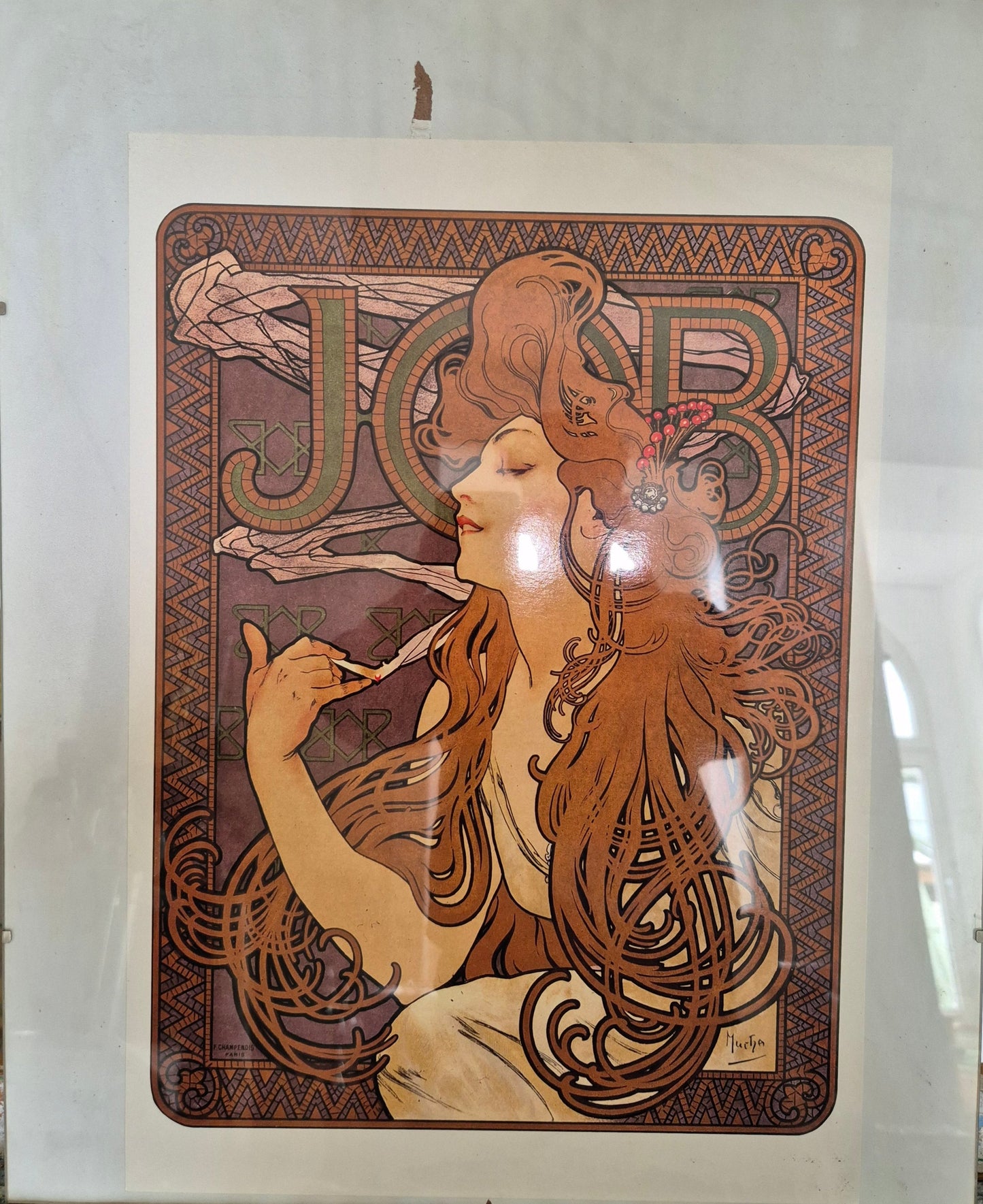 Plakat F. Champenois Paris Alphonse Mucha Job Cigarettes 40x50 cm