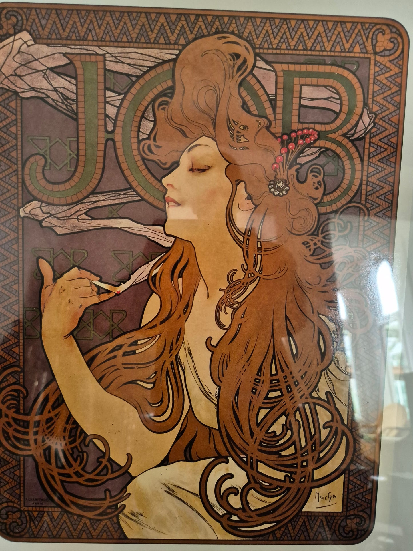 Plakat F. Champenois Paris Alphonse Mucha Job Cigarettes 40x50 cm