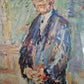 Grafik Oskar Kokoschka Porträt von Konrad Adenauer 40x60 cm