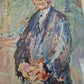 Grafik Oskar Kokoschka Porträt von Konrad Adenauer 40x60 cm