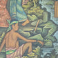 Indonesische Malerei (XX) Ölgemälde Bali Dorf und Naturmotiv 48x68 cm