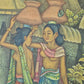 Indonesische Malerei (XX) Ölgemälde Bali Dorf und Naturmotiv 48x68 cm