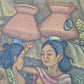 Indonesische Malerei (XX) Ölgemälde Bali Dorf und Naturmotiv 48x68 cm