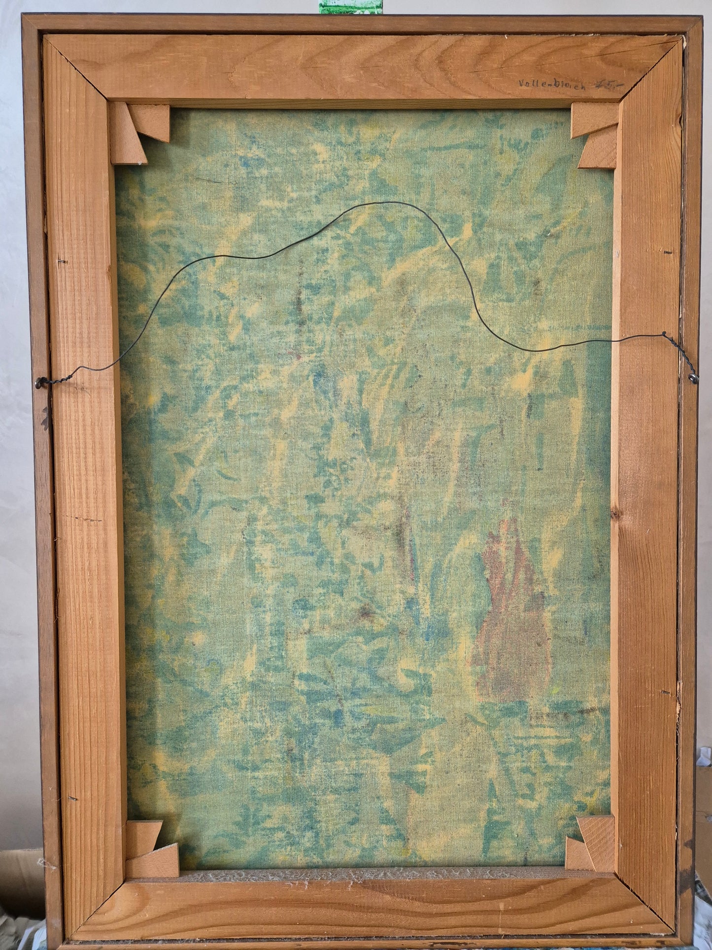 Indonesische Malerei (XX) Ölgemälde Bali Dorf und Naturmotiv 48x68 cm