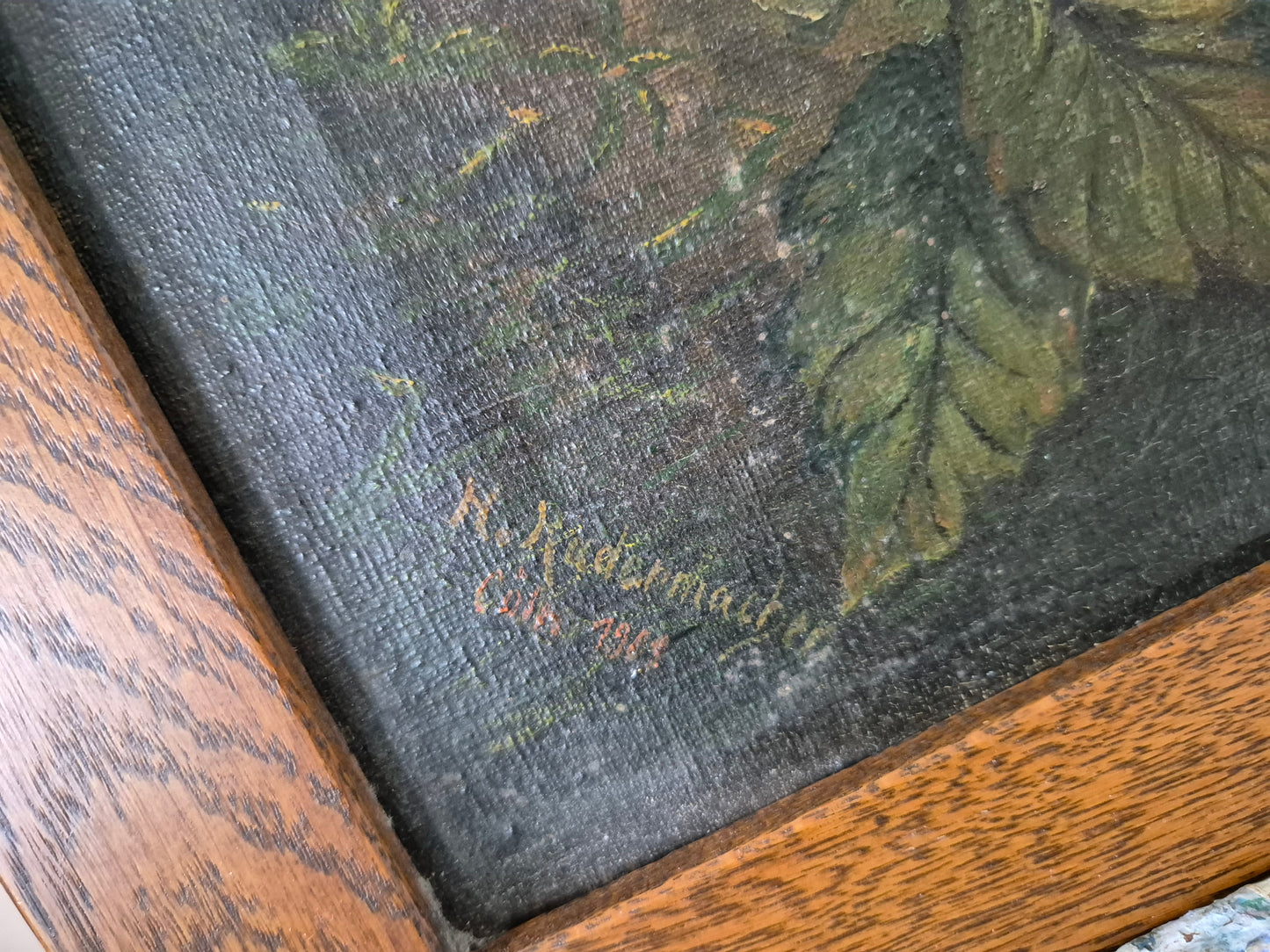 Ölgemälde Handsigniert 20 Century büßender Mönch Gebet 44x52,5 cm