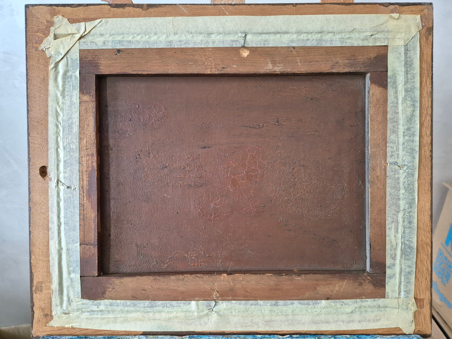 Ölgemälde Handsigniert 20 Century büßender Mönch Gebet 44x52,5 cm