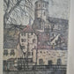 Original Farbradierung Münster Heinz Vogel (1897–1977) 27,5x33,5 cm