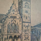 Lithographie Handsigniert N. Vogl (XX) Rathaus Rheydt 1978 22,5x32cm