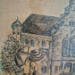 Lithographie Handsigniert N. Vogl (XX) Rathaus Rheydt 1978 22,5x32cm