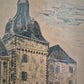 Schloss Liedberg Lithographie Handsigniert N. Vogl 22,5x32,5cm