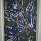 Europäische Schule (XX) Stillleben mit zwei Rosen in Blau 29x36 cm